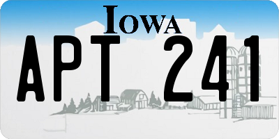 IA license plate APT241