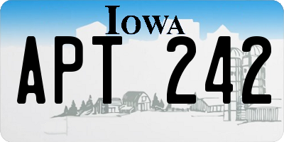IA license plate APT242