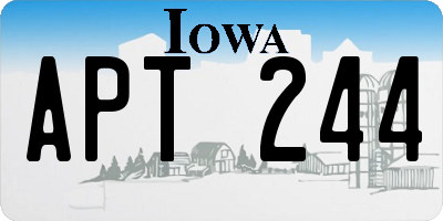 IA license plate APT244
