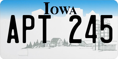 IA license plate APT245