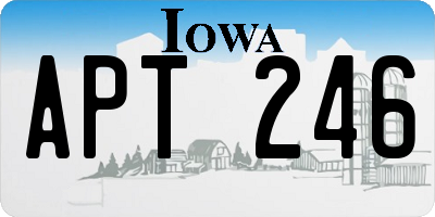 IA license plate APT246