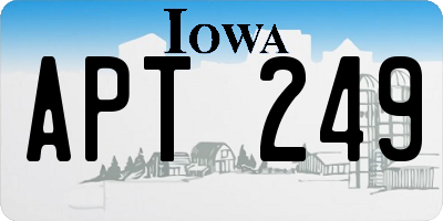 IA license plate APT249