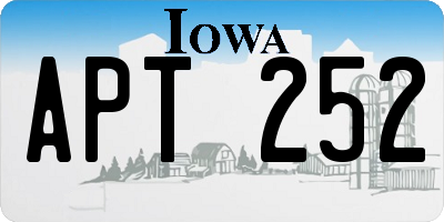 IA license plate APT252