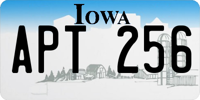 IA license plate APT256