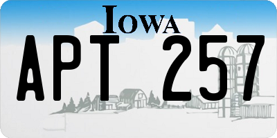 IA license plate APT257
