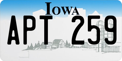IA license plate APT259