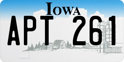 IA license plate APT261