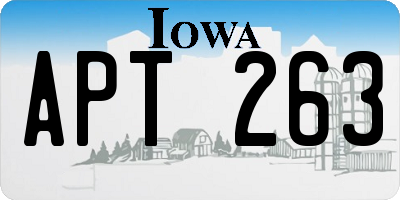 IA license plate APT263