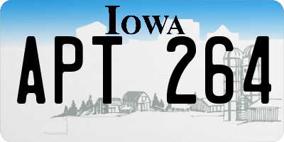 IA license plate APT264