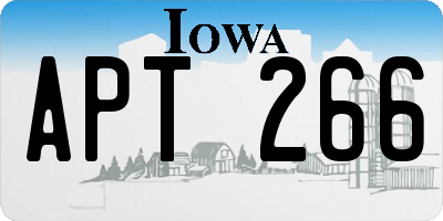 IA license plate APT266