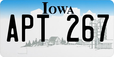 IA license plate APT267
