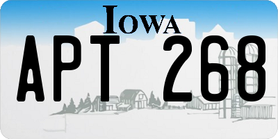 IA license plate APT268