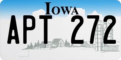 IA license plate APT272