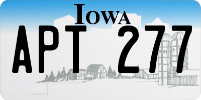 IA license plate APT277