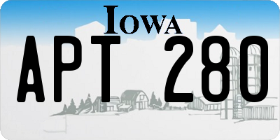 IA license plate APT280