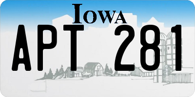 IA license plate APT281