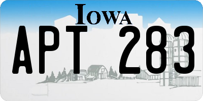 IA license plate APT283