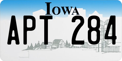 IA license plate APT284