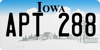 IA license plate APT288