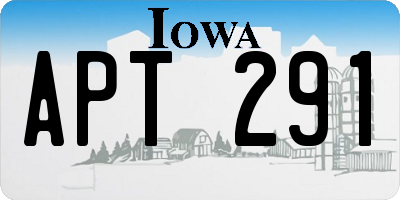 IA license plate APT291