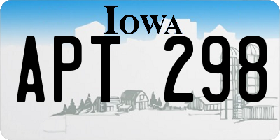 IA license plate APT298