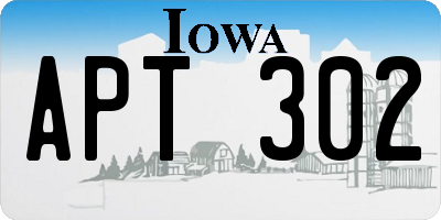 IA license plate APT302