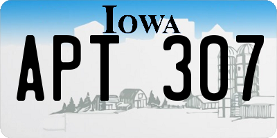 IA license plate APT307