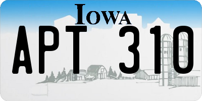 IA license plate APT310