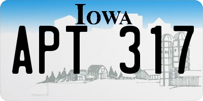 IA license plate APT317