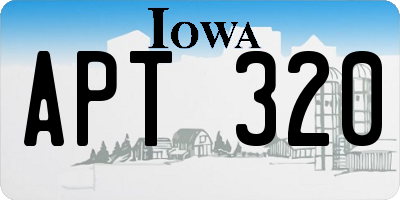 IA license plate APT320