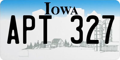 IA license plate APT327
