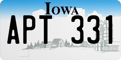 IA license plate APT331