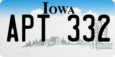 IA license plate APT332