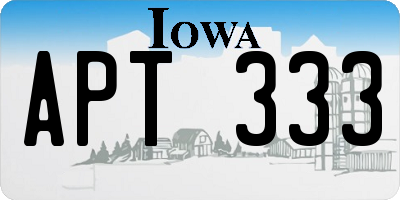 IA license plate APT333