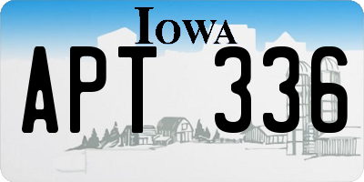 IA license plate APT336