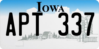 IA license plate APT337