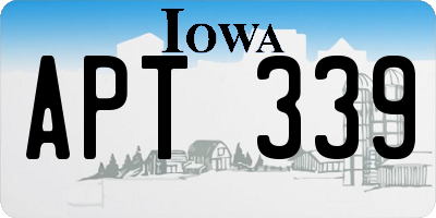 IA license plate APT339