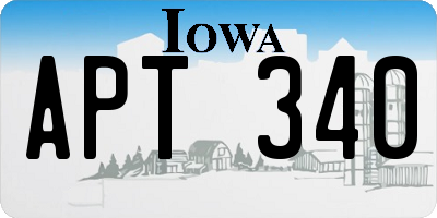 IA license plate APT340