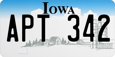 IA license plate APT342