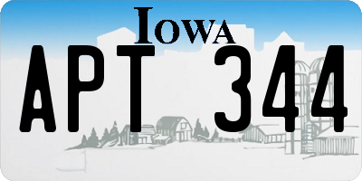 IA license plate APT344
