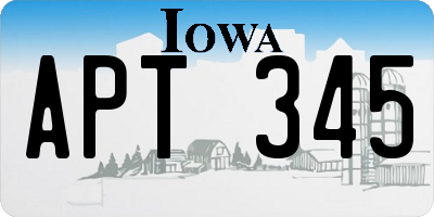IA license plate APT345