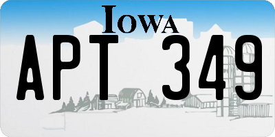 IA license plate APT349