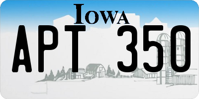 IA license plate APT350