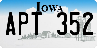 IA license plate APT352