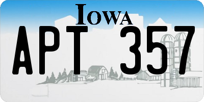 IA license plate APT357