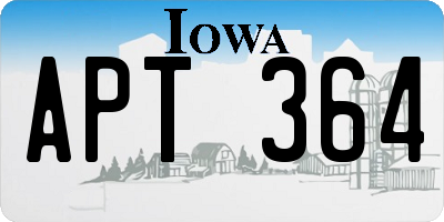 IA license plate APT364