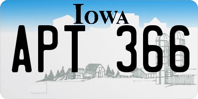 IA license plate APT366