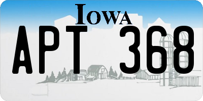 IA license plate APT368