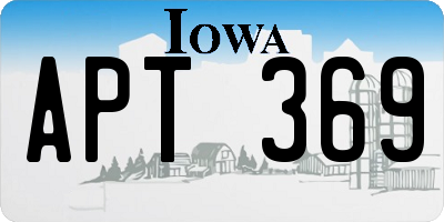 IA license plate APT369