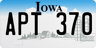 IA license plate APT370